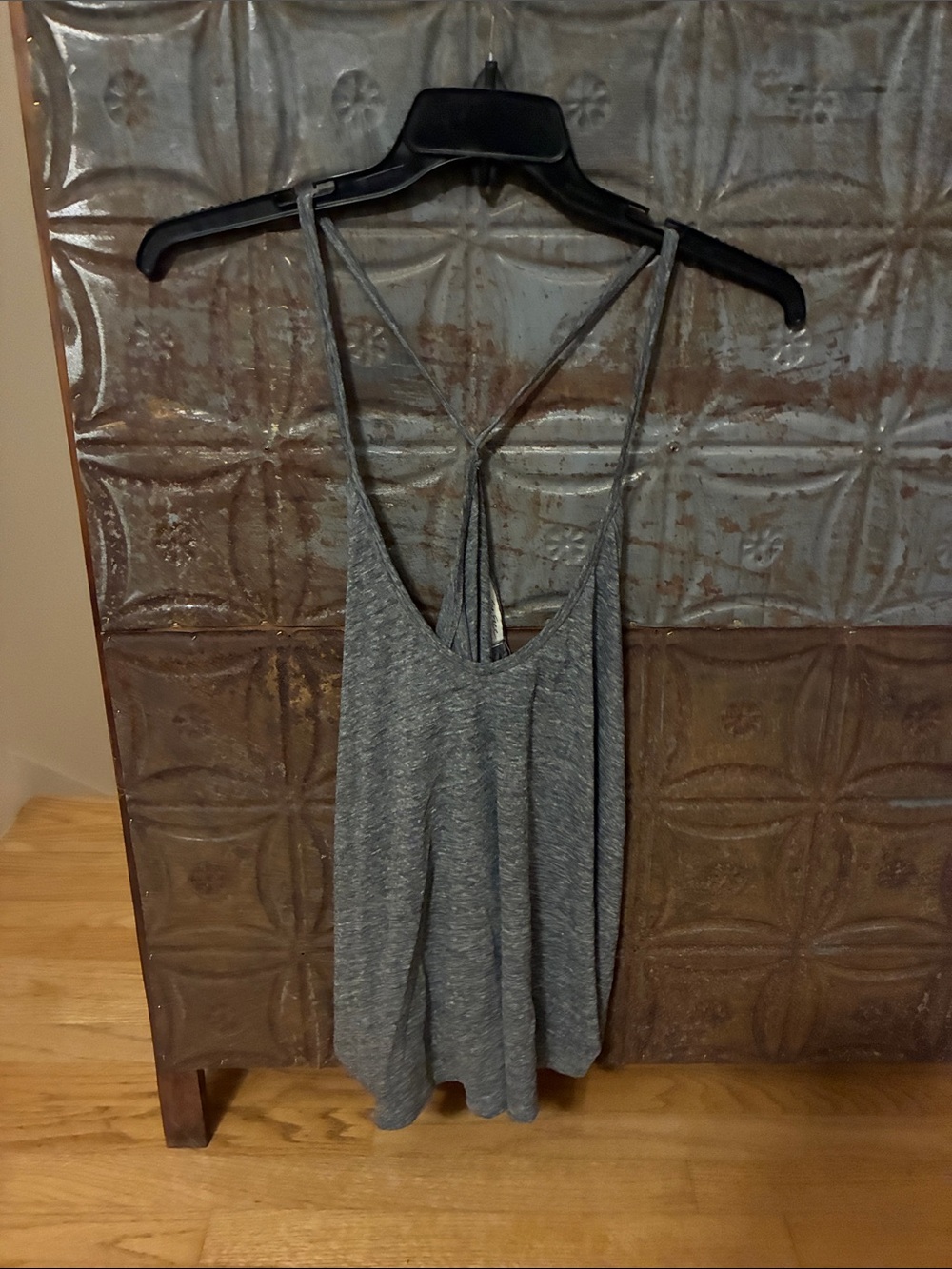 Free People Women's Grey Strappy Tank Top